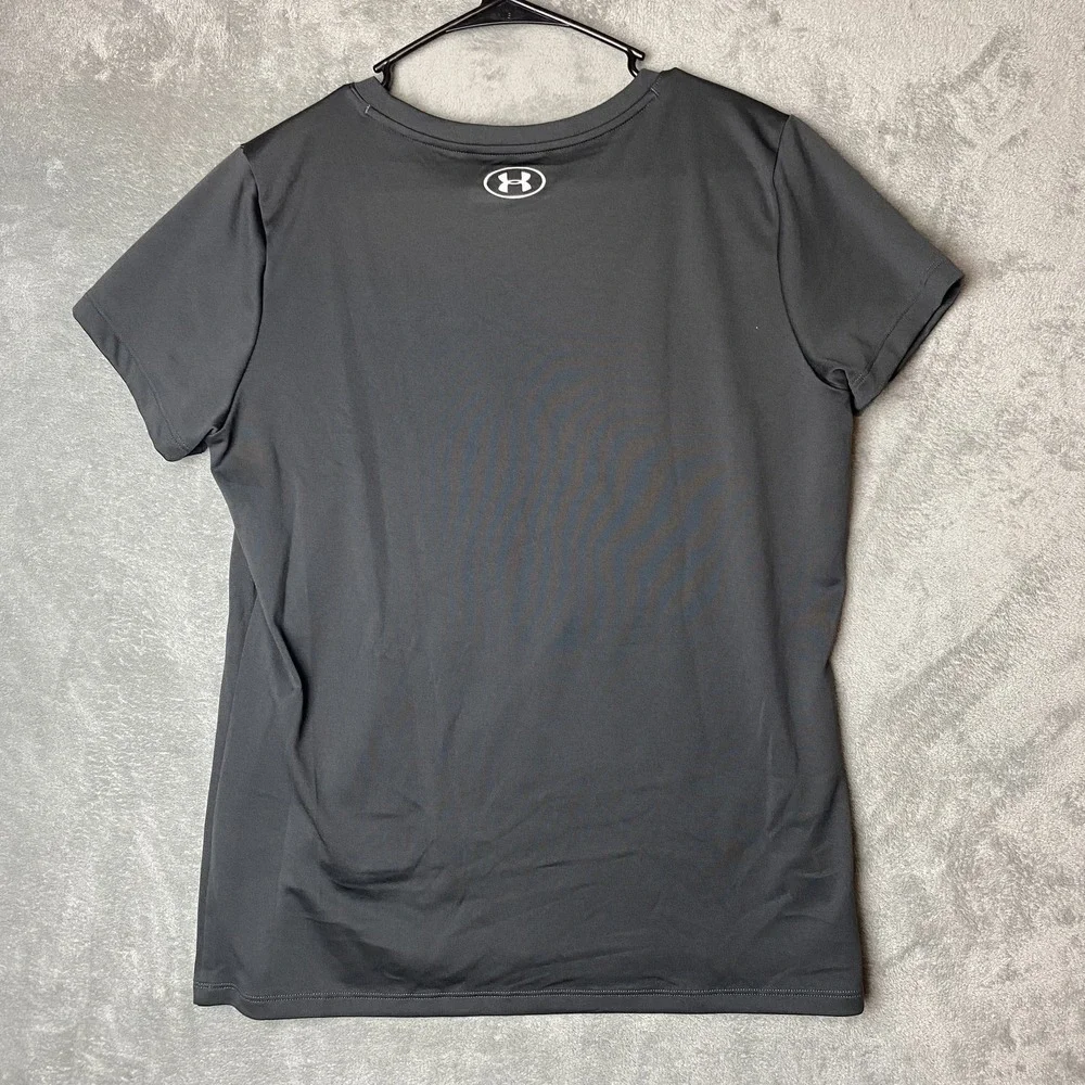 Under Armour Mens Large HeatGear Loose Fit Gray T-Shirt